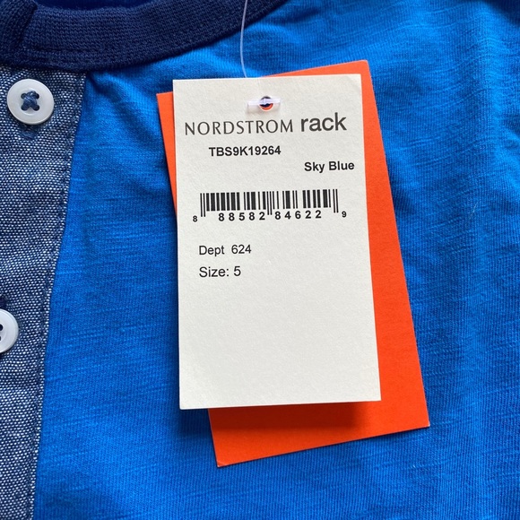 Joe Fresh Long sleeve blue Henley - Picture 2 of 4